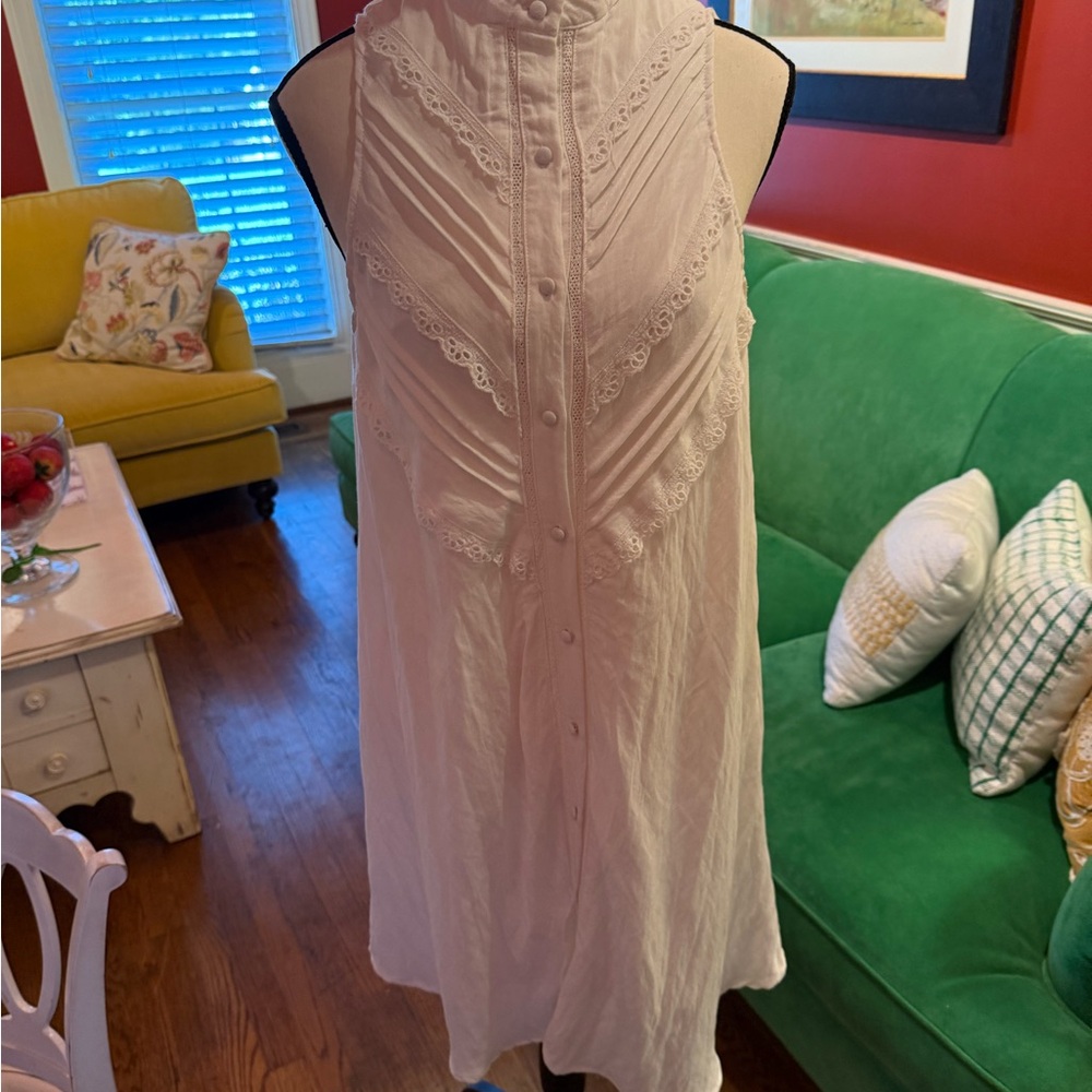 Pomander Place White Lace Mini Dress